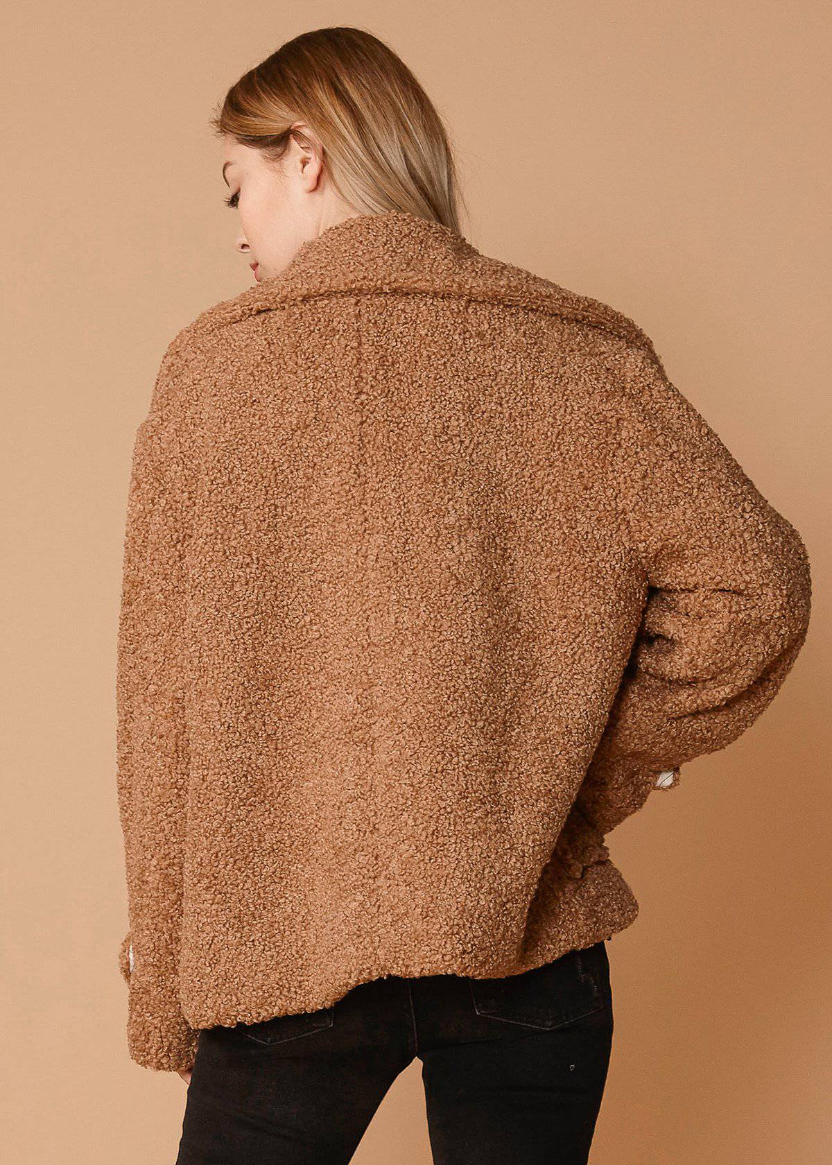 Women's Shearling Coat in Brown