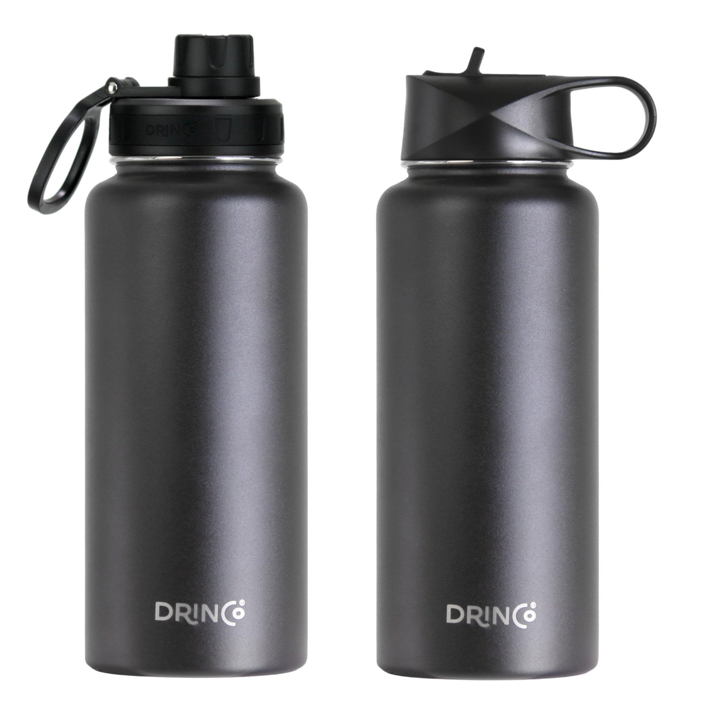 DRINCO® 32oz Stainless Steel Water Bottle - Black