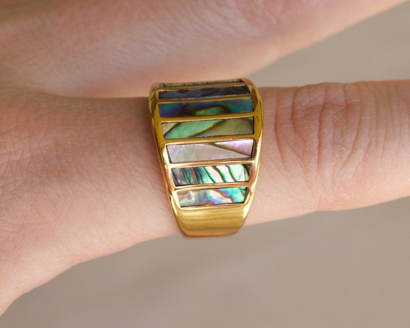 Stella - Abalone Shell Statement Ring