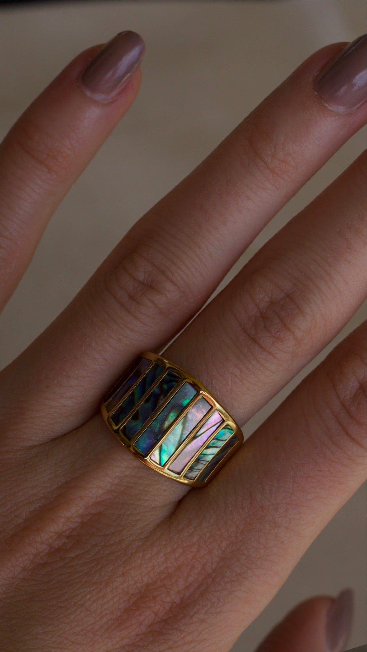 Stella - Abalone Shell Statement Ring