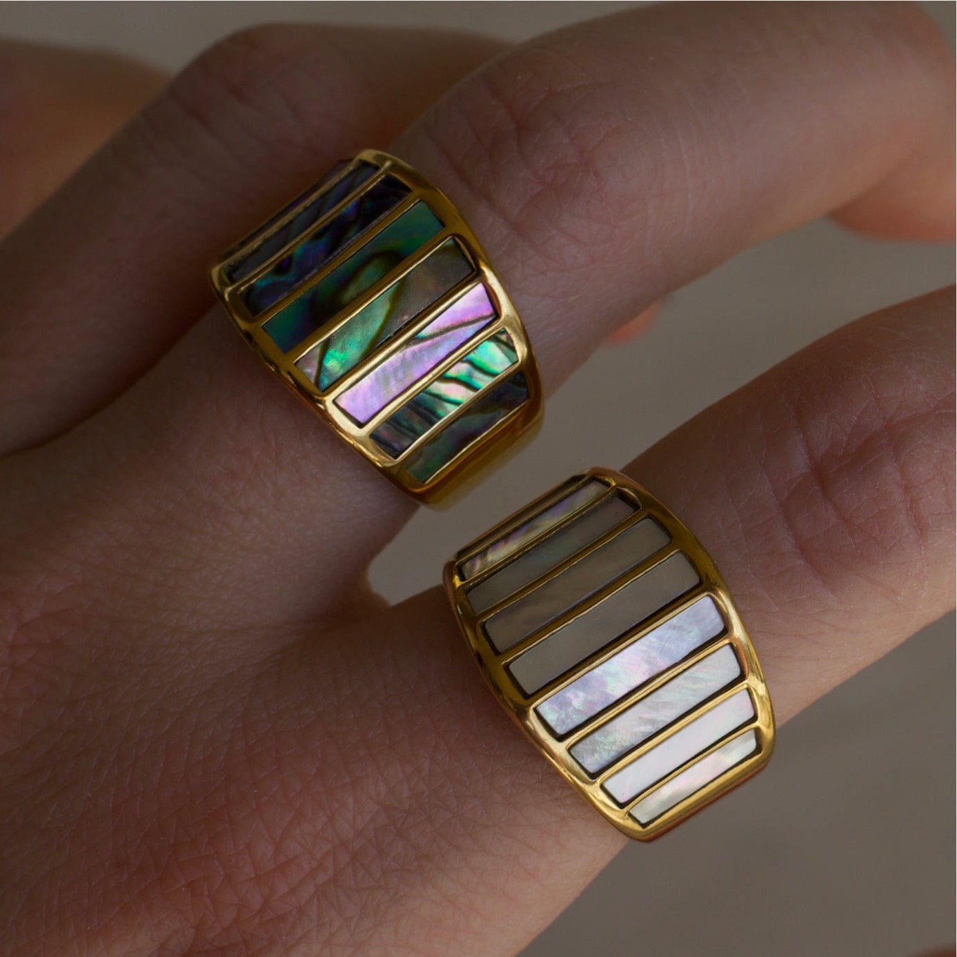 Stella - Abalone Shell Statement Ring