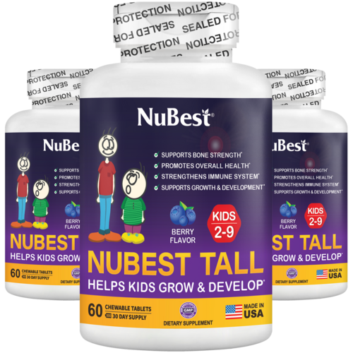 NuBest Tall Kids, Multivitamins, Berry Flavor, Ages 2-9, 60 Chewables