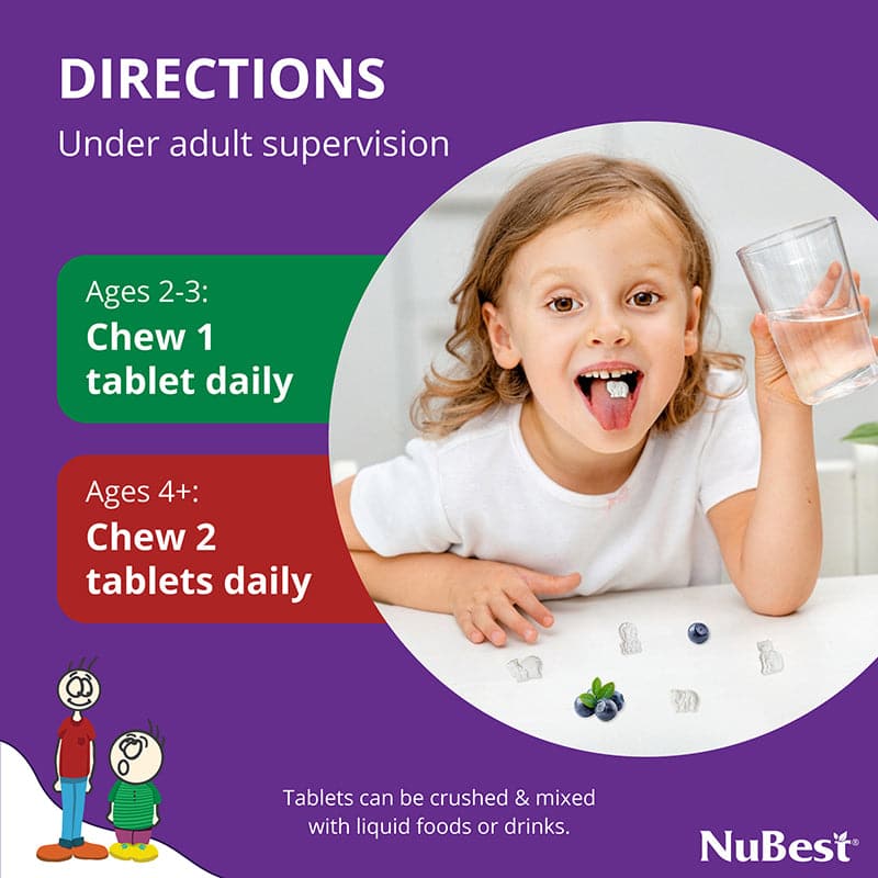 NuBest Tall Kids, Multivitamins, Berry Flavor, Ages 2-9, 60 Chewables